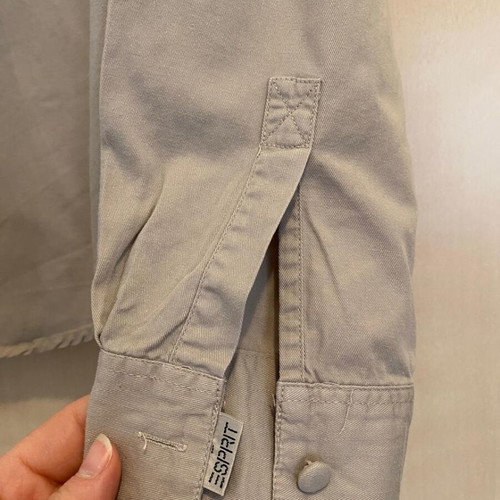 Esprit shirt used with leather collar detail, beige brown