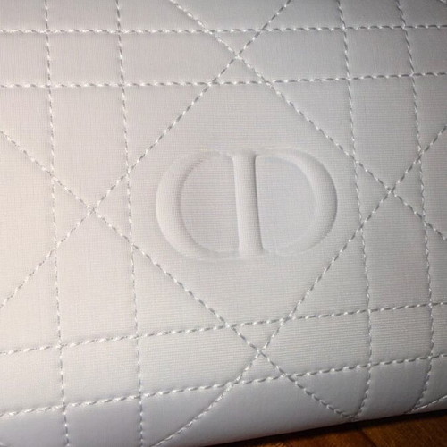Dior white cosmetic pouch new with box