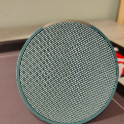 Amazon Echo Pop smart speaker like new, turquoise