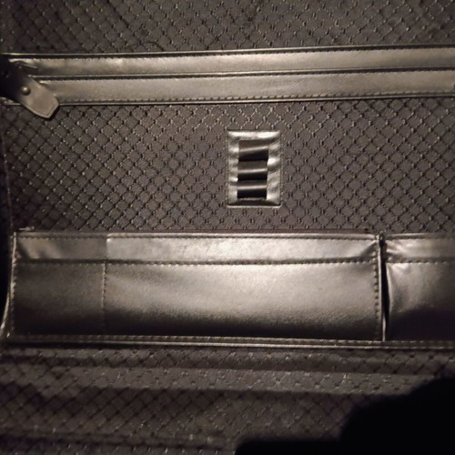 Diplomat hard briefcase used, black with lock