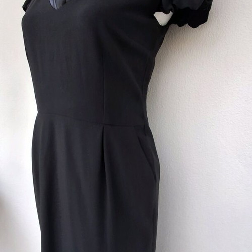Lussile Excusive Colection dress black like new with satin detail