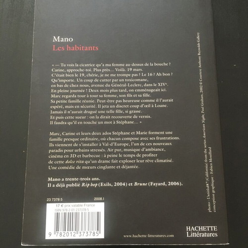 Les Habitants by Mano used, French novel
