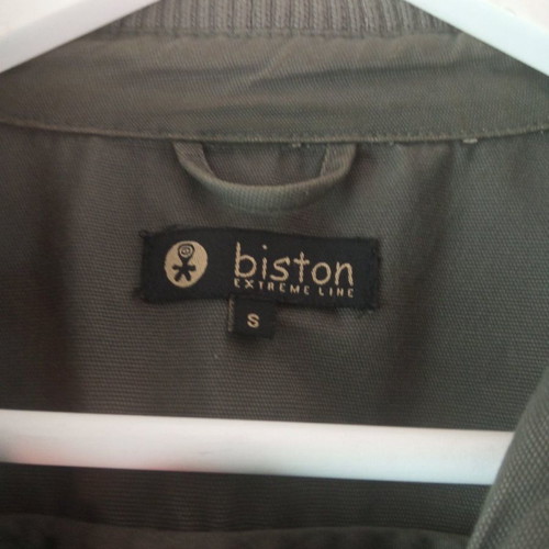 Biston jean jacket used, khaki, crop, slim fit, spring summer