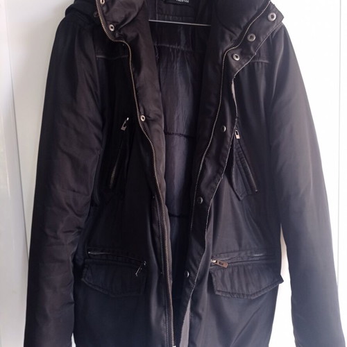 Women's jacket Prestige black used, warm with detachable hood