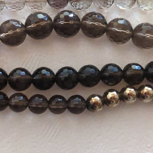 Oxette bracelet new, gold-plated silver and smoky quartz