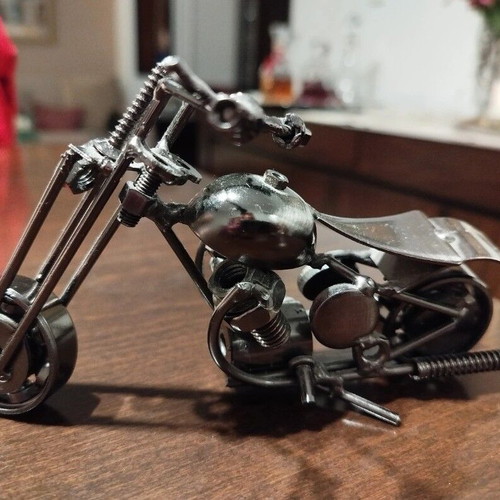 Metal chopper motorcycle miniature like new