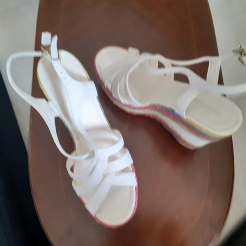 Laura Biagiotti leather colorful sandals used, size 39