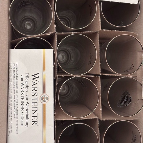 Warsteiner Beer Glasses set of 12 0.25L like new with box
