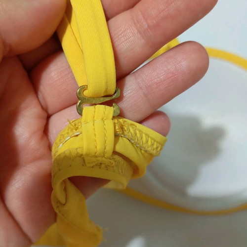 Yellow high-waisted bikini used, size S/M