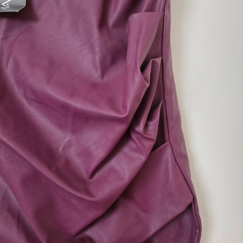 Raccar skirt new leather texture mini purple size L/XL