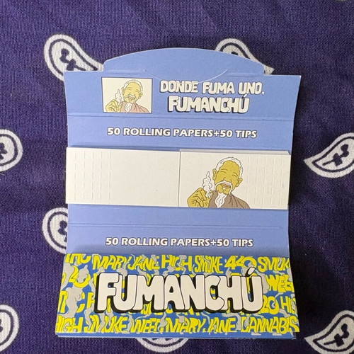 Fumanchu Blue 1 1/4 Rolling Papers and Tips Pack 50+50