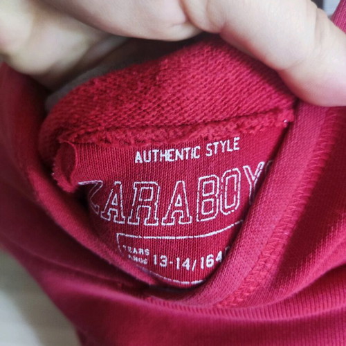 Zara sweatshirt like new, red, size 152 cm for 12-13 years old