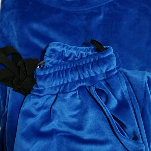 Velour tracksuit set like new, blue, pants xs/s, top one size