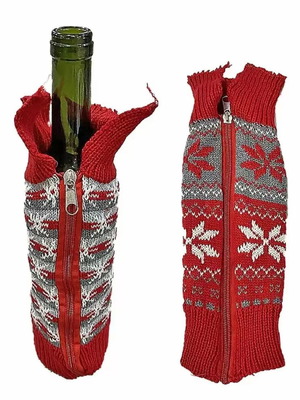 X-MAS Sweater Wine Bottle Holder 28x10cm new