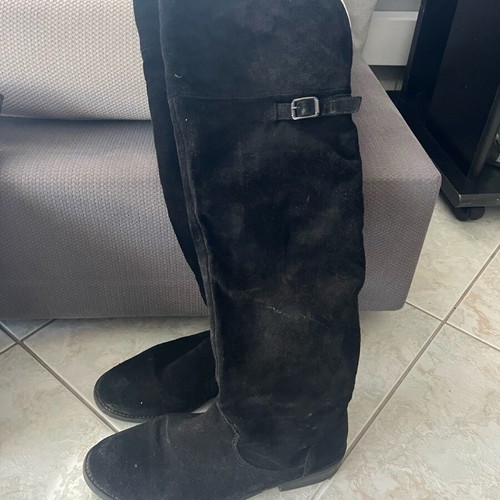 Castor tall boot Tamaris used, size 40, black