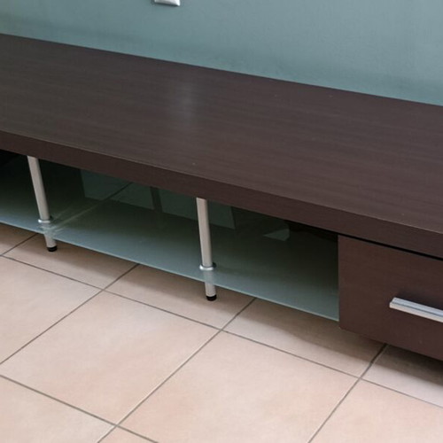 Index TV stand with two drawers, wood effect