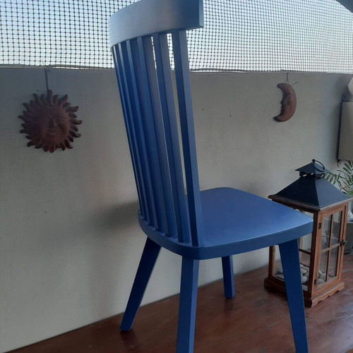 Almeco solid wood dining chair, high back, heavy build, set of 4