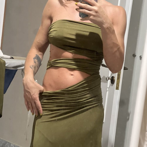 Nash long green dress like new, size S