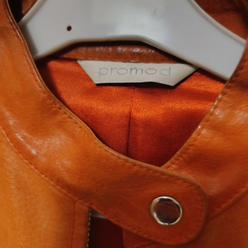 Suede jacket used, orange, size S
