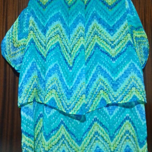 NY Collection Woman Plus Size Blouse 2XL, colorful zigzag pattern