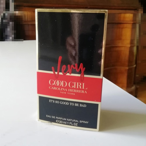 Carolina Herrera Very Good Girl perfume packaging used, empty