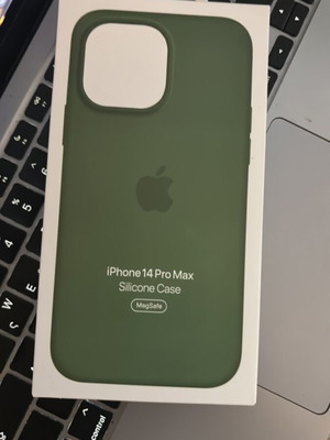 Apple iPhone 14 Pro Max silicone case with MagSafe, olive