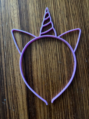 Unicorn hairband like new, purple with glitter