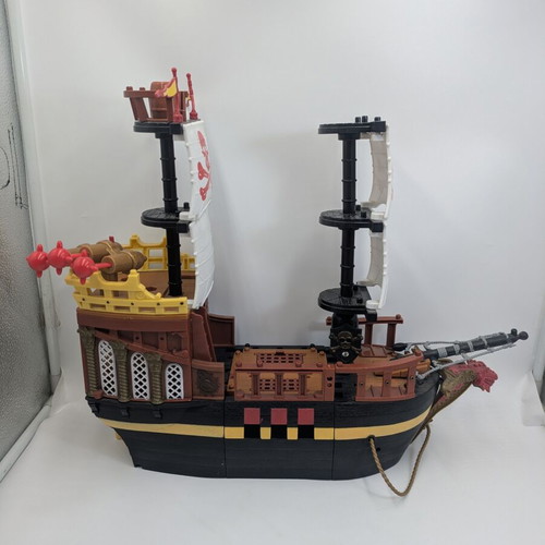 Fisher Price Imaginext Pirate Raider Ship used, some missing parts