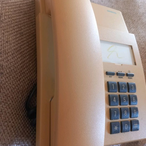 Siemens vintage home phone used, wired without cable