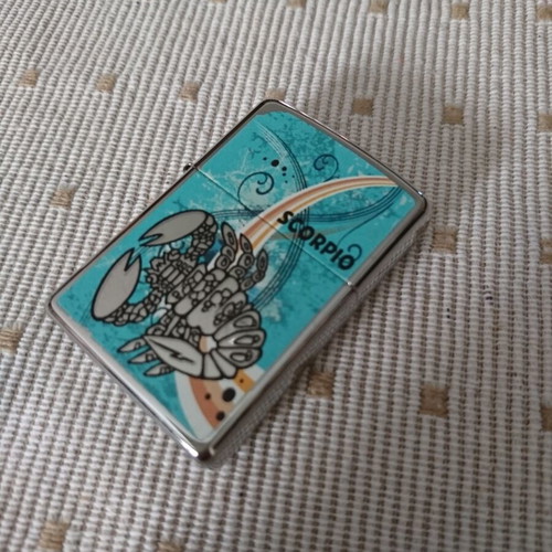Zippo Zodiac Scorpio lighter new with chrome finish