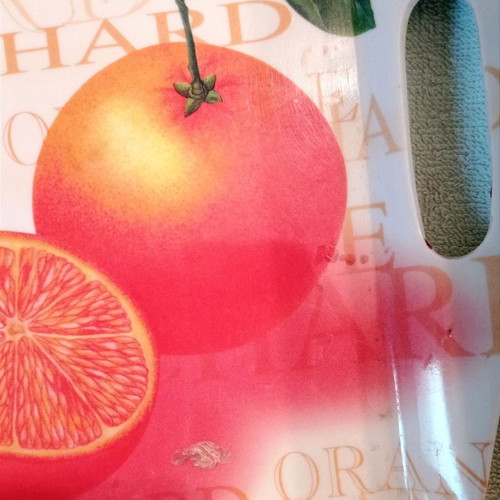 Serving tray used melamine with orange design