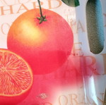 Serving tray used melamine with orange design