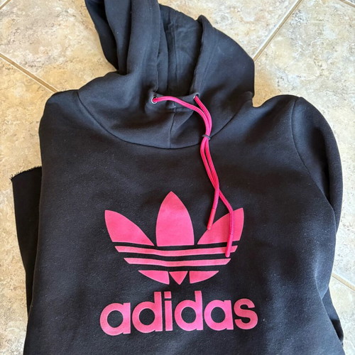 Adidas women's hoodie like new, size S, black-pink