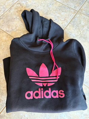 Adidas women's hoodie like new, size S, black-pink