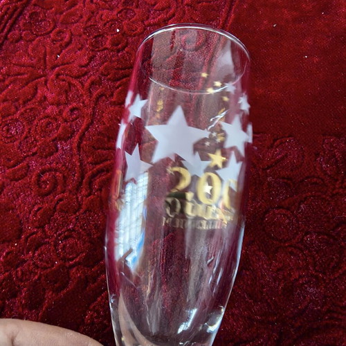 Millennium 2000 champagne glasses set of 4, collectible