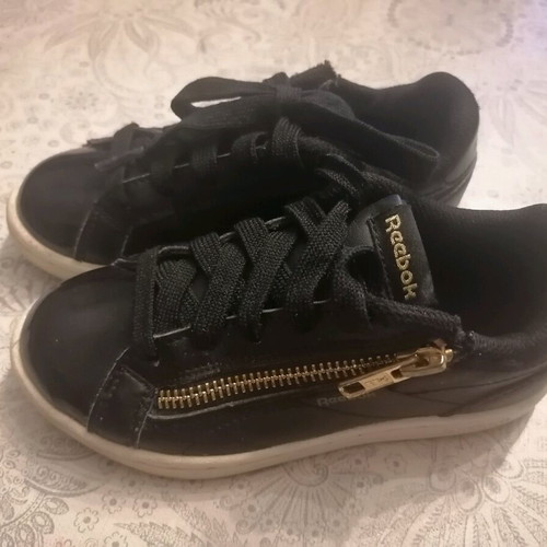 Reebok kids' shoes size 27 used, black, athletic