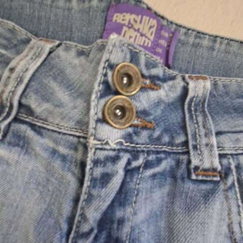 Bershka short blue denim shorts