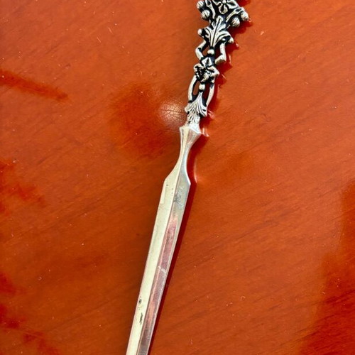 Silver Letter Opener 800 New With Ornate Handle