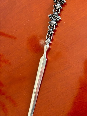 Silver Letter Opener 800 New With Ornate Handle