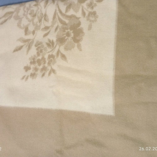Somma N Grace Light Beige Blanket in Pure New Zealand Wool, New