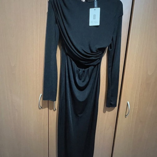 Midi dress with long sleeve, elastic, one size, new