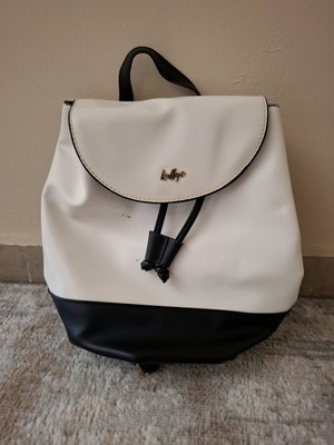 Kally Backbag backpack black and white like new