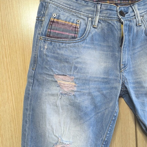Men's denim bermuda shorts size L like new, blue