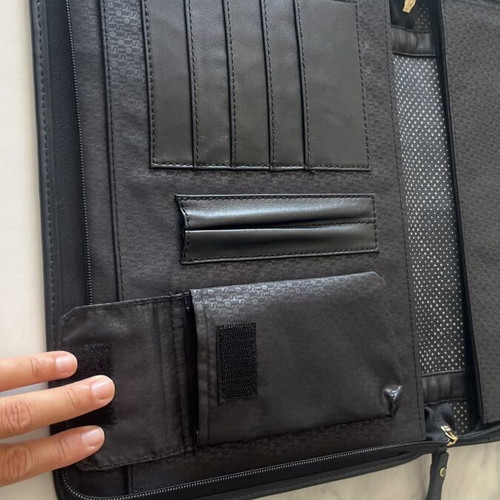 Tous luxury black document organizer briefcase
