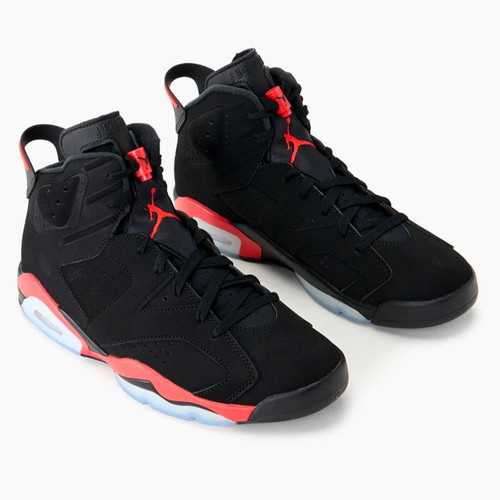 Air Jordan 6 Reverse Infrared sneakers new, size 45, black and red