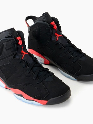 Air Jordan 6 Reverse Infrared sneakers new, size 45, black and red