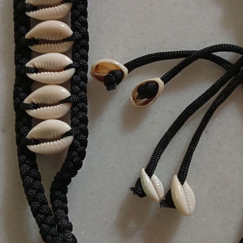 Boho handmade belt with real shells macrame style, like new