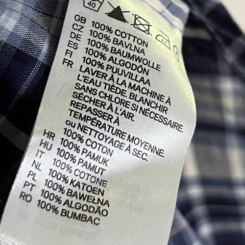 H&M Blue Checked Shirt like new, 100% cotton, size L/40