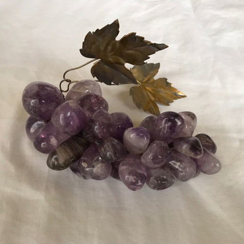 Decorative amethyst grape cluster used antique