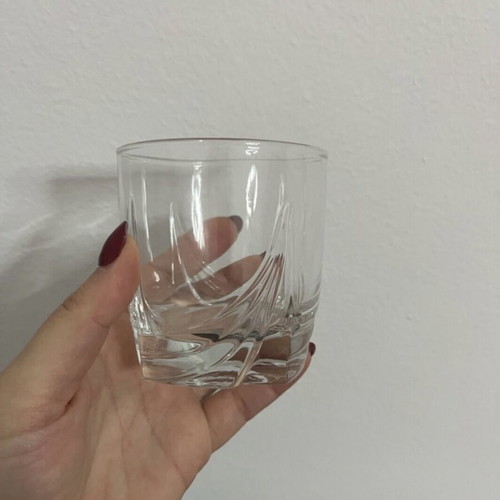 Glass lowball glasses set of 5 like new